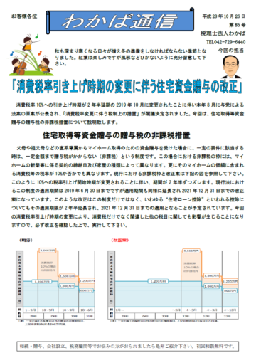 わかば通信　2016.10月号の画像